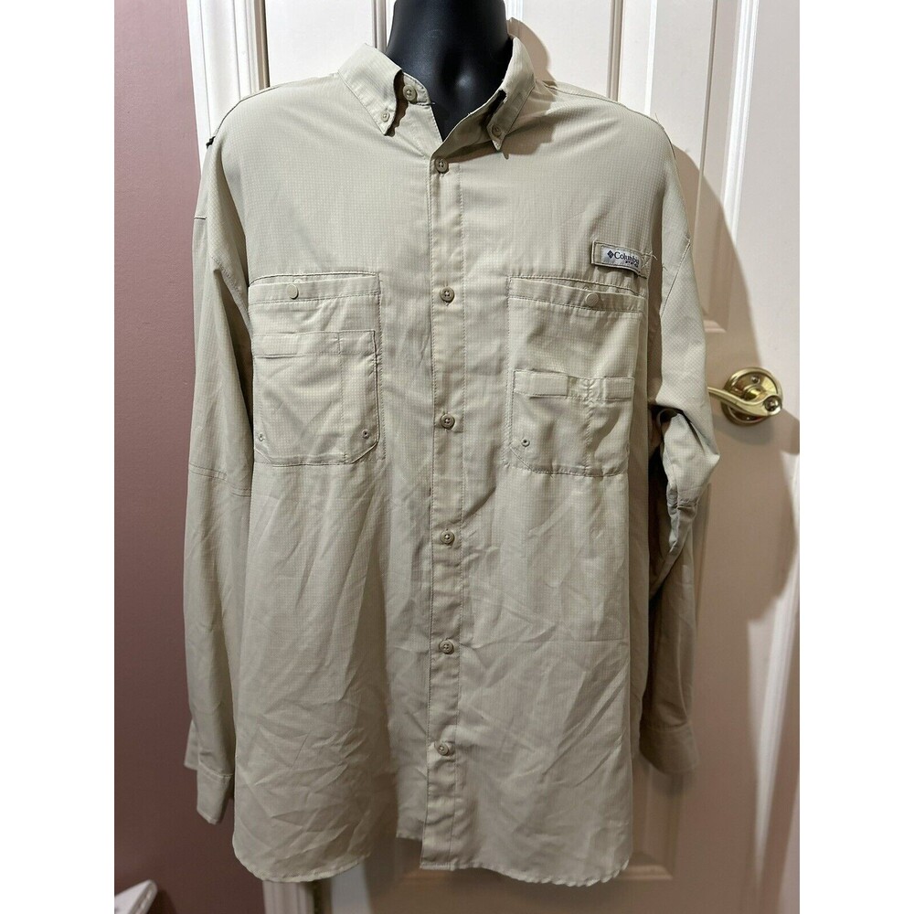Columbia PFG Omni Shade Long Sleeve Shirt Mens XL Vented Fishing Shirt